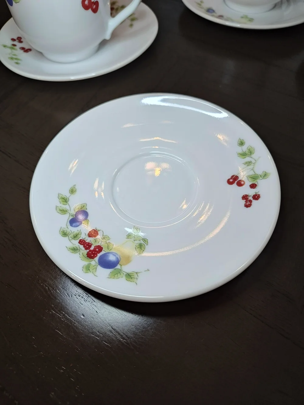 Vintage Martha Stewart Everyday Fruit Cup & Saucer Set Of 4 - Made in France